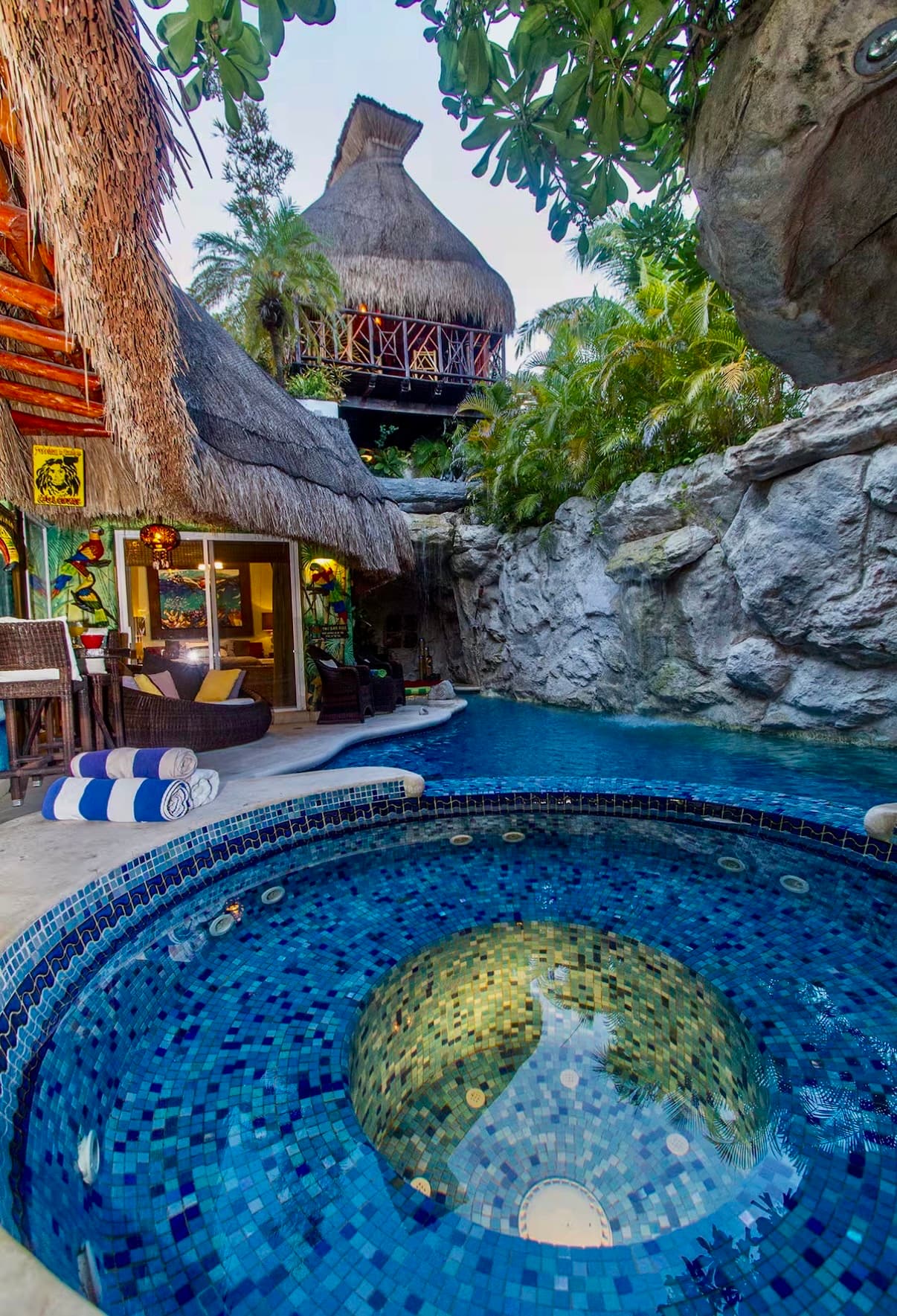 The pool in the grotto